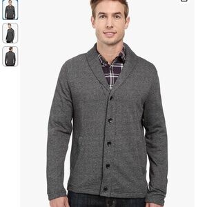 Perry Ellis Gray Cardigan Sweater Top